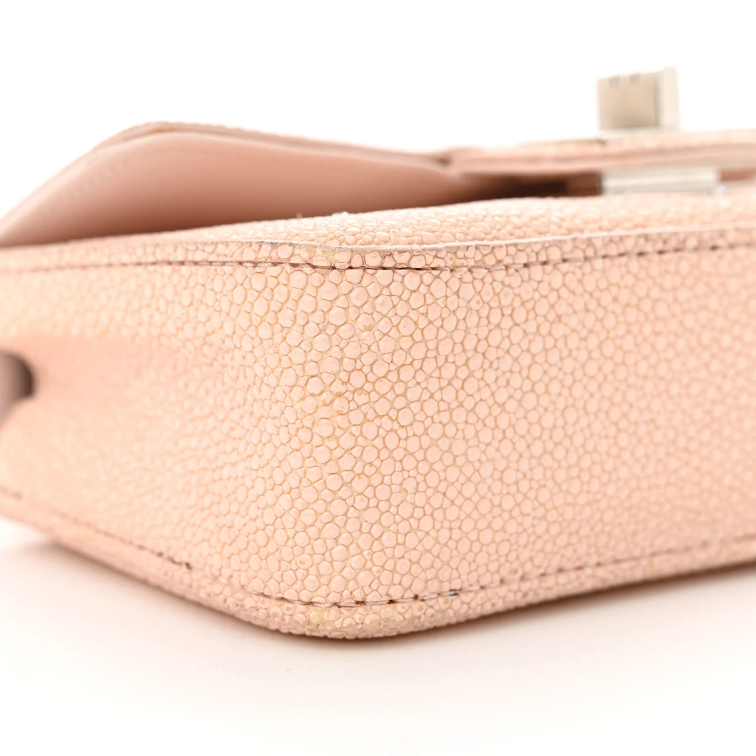Galuchat Stingray Crystal Embellished 2.55 Reissue Mini Flap Light Pink - Top Club