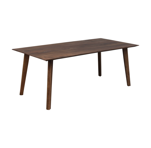 Eetkamertafel Mango walnoot met houten poot 240x100cm