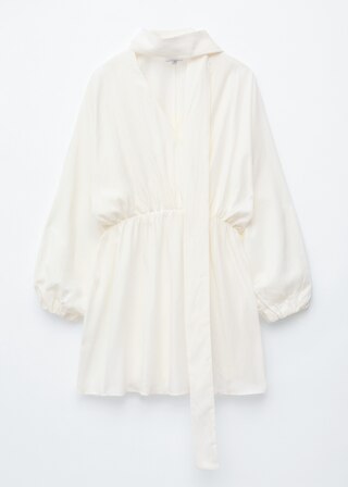 & Other Stories SCARF-DETAIL WRAP MINI DRESS