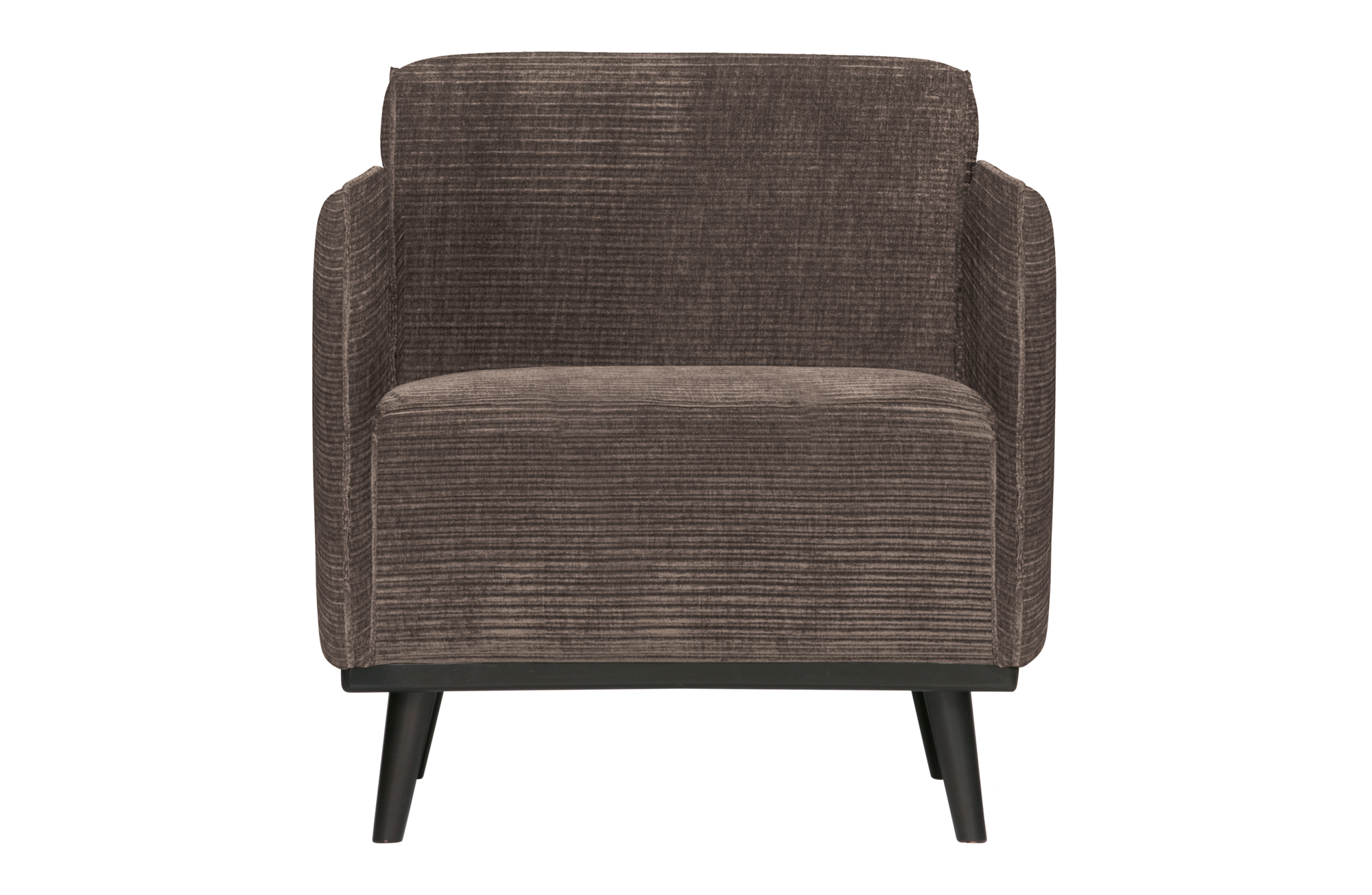 BePureHome fauteuil Statement met arm brede platte rib taupe