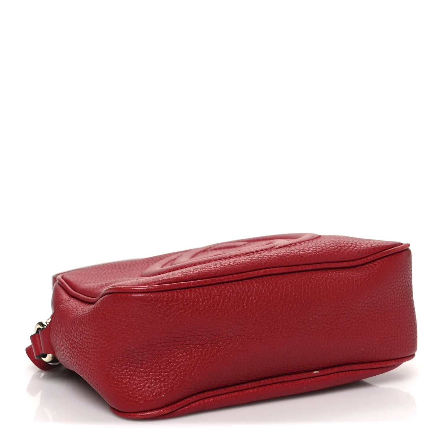 Pebbled Calfskin Small Soho Disco Bag Vibrant Red - Top Club