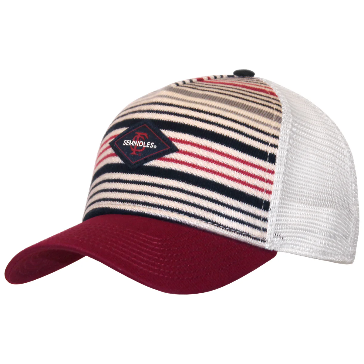 The Game Seminoles Woven Label Knit Front Trucker - MoB Apparel