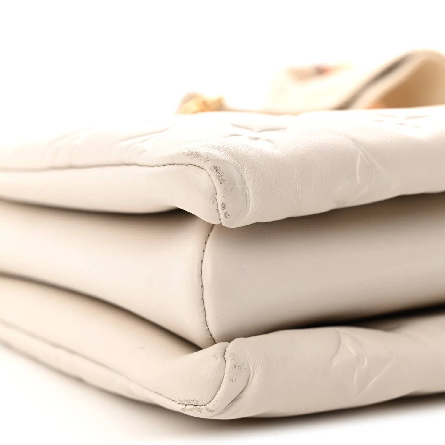 Lambskin Embossed Monogram Coussin PM Beige Cream - Top Club