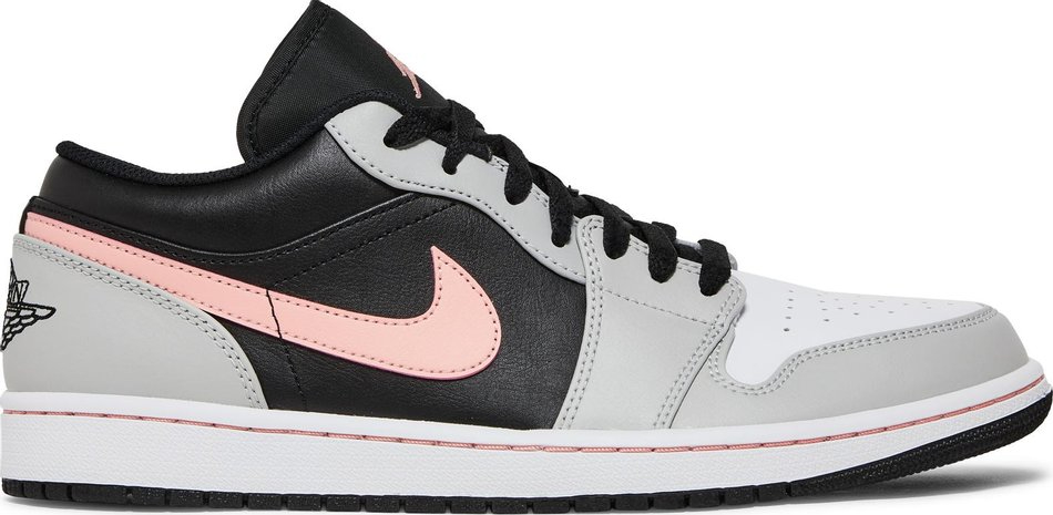 Air Jordan 1 Low  Black Grey Fog Bleached Coral  553558-062 - Sneaker Replica Workshop