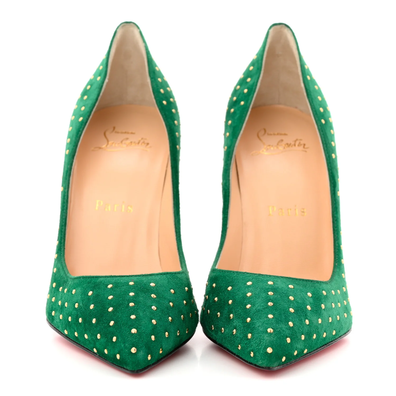 Suede Pigalle Follies Plume 100 Pumps 36.5 Canopee Antique Gold - Top Club
