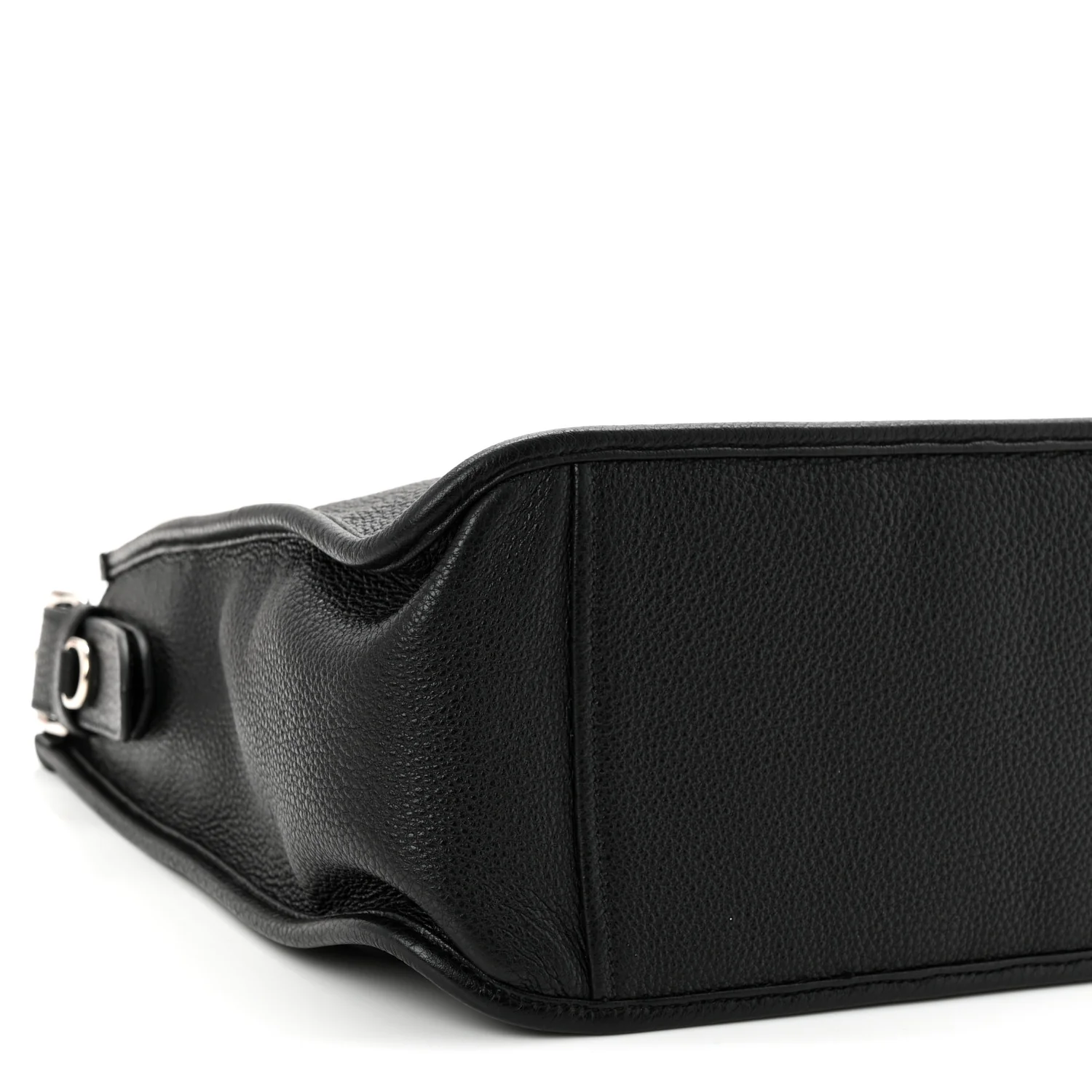 Vitello Daino Soft Hobo Messenger Bag Black - Top Club