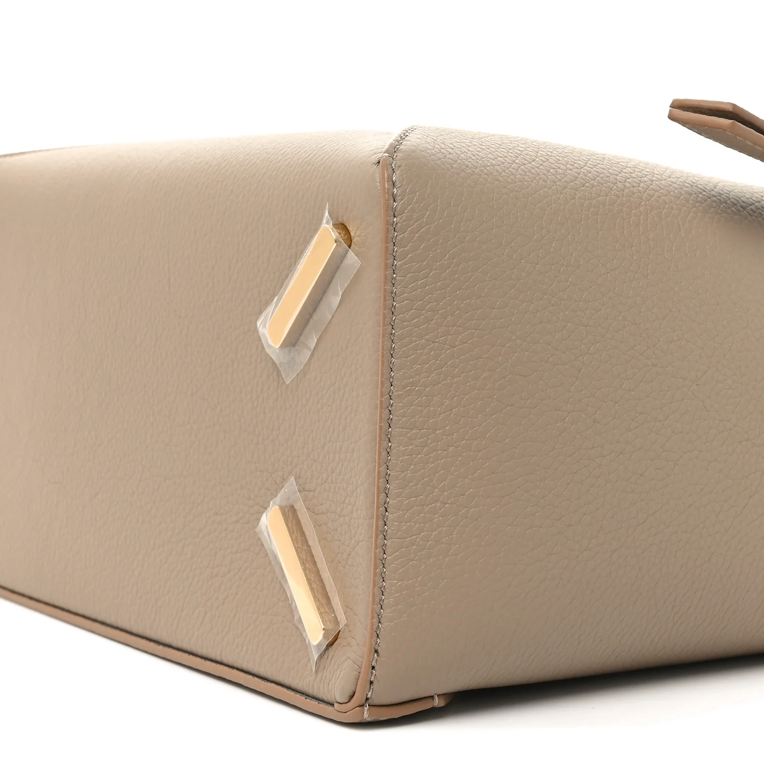 Calfskin Large Puzzle Edge Bag Sand - Top Club