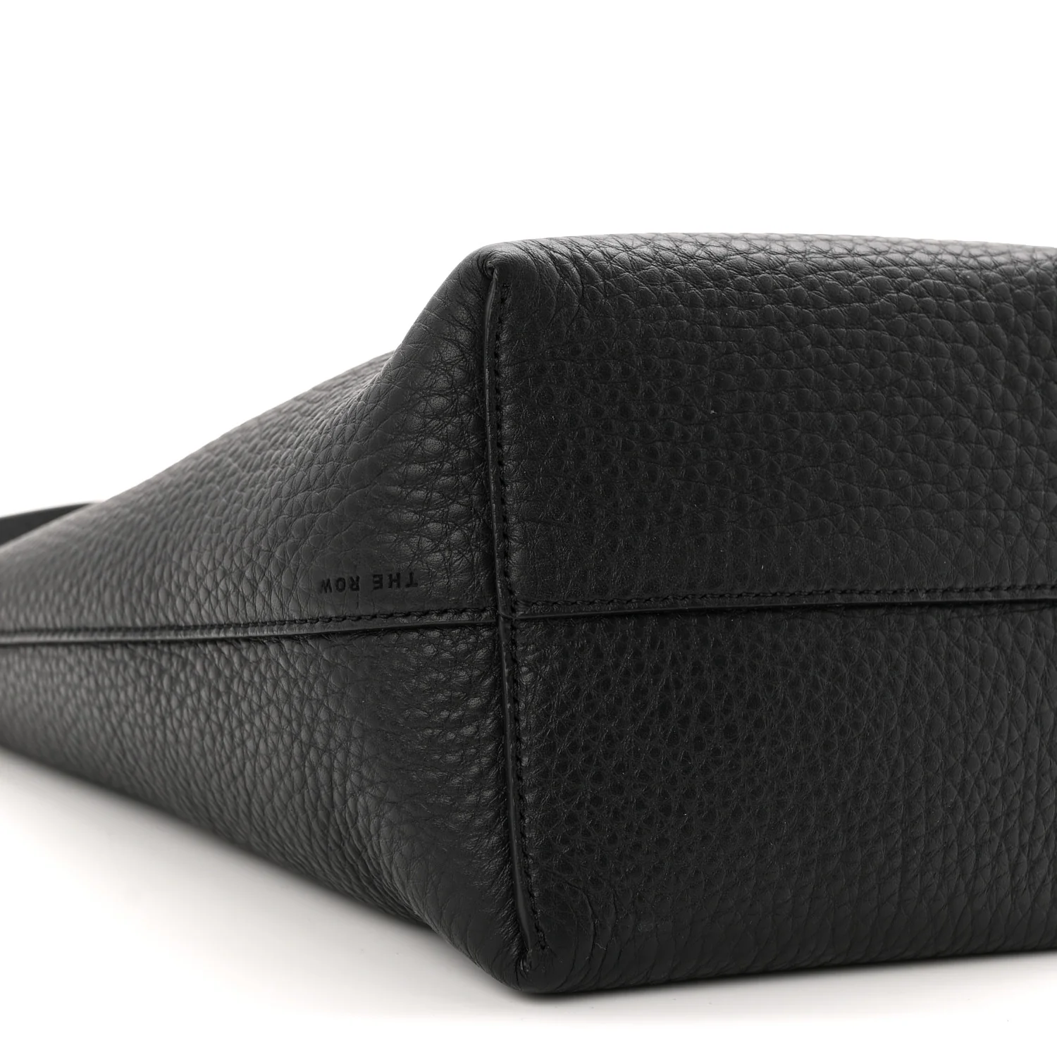 Grained Calfskin Small N/S Hook Tote Black - Top Club