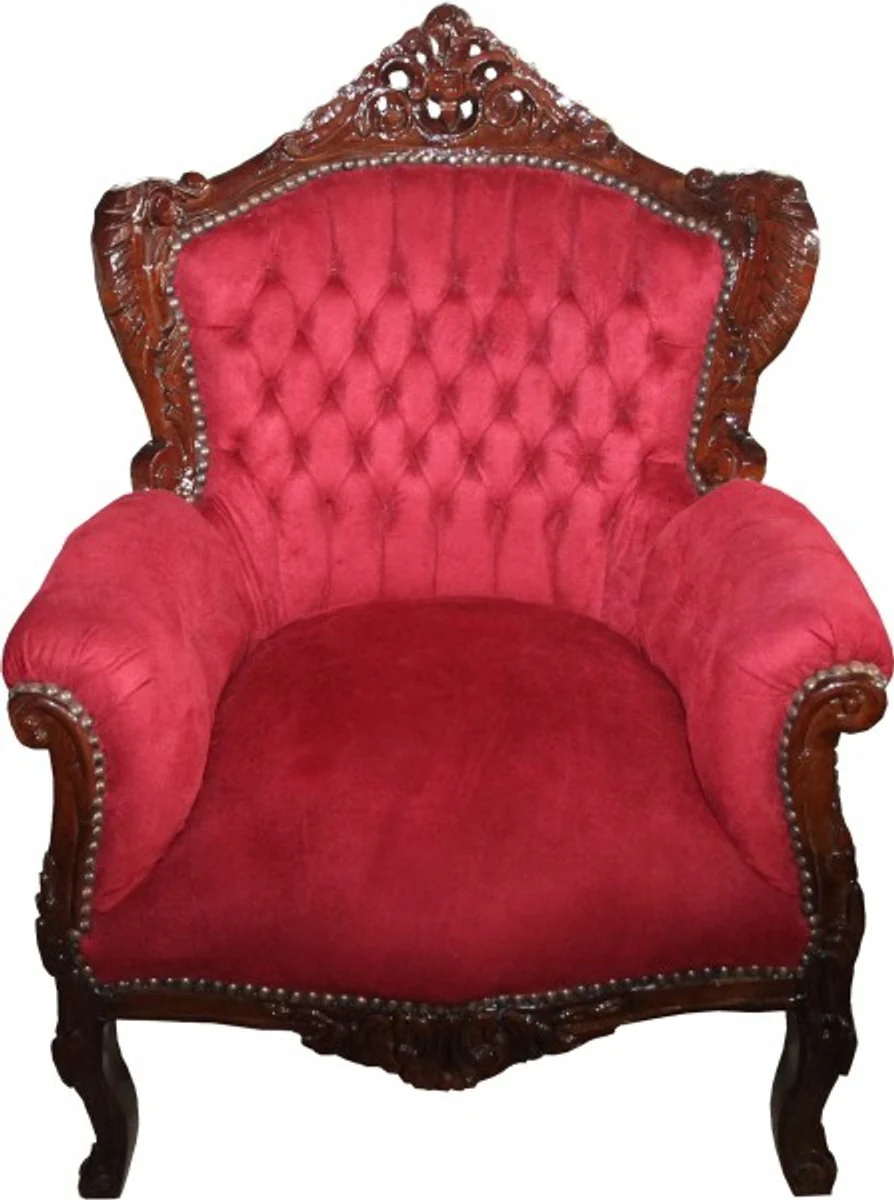 Baroque armchair Lord Bordeaux red/brown - antique style