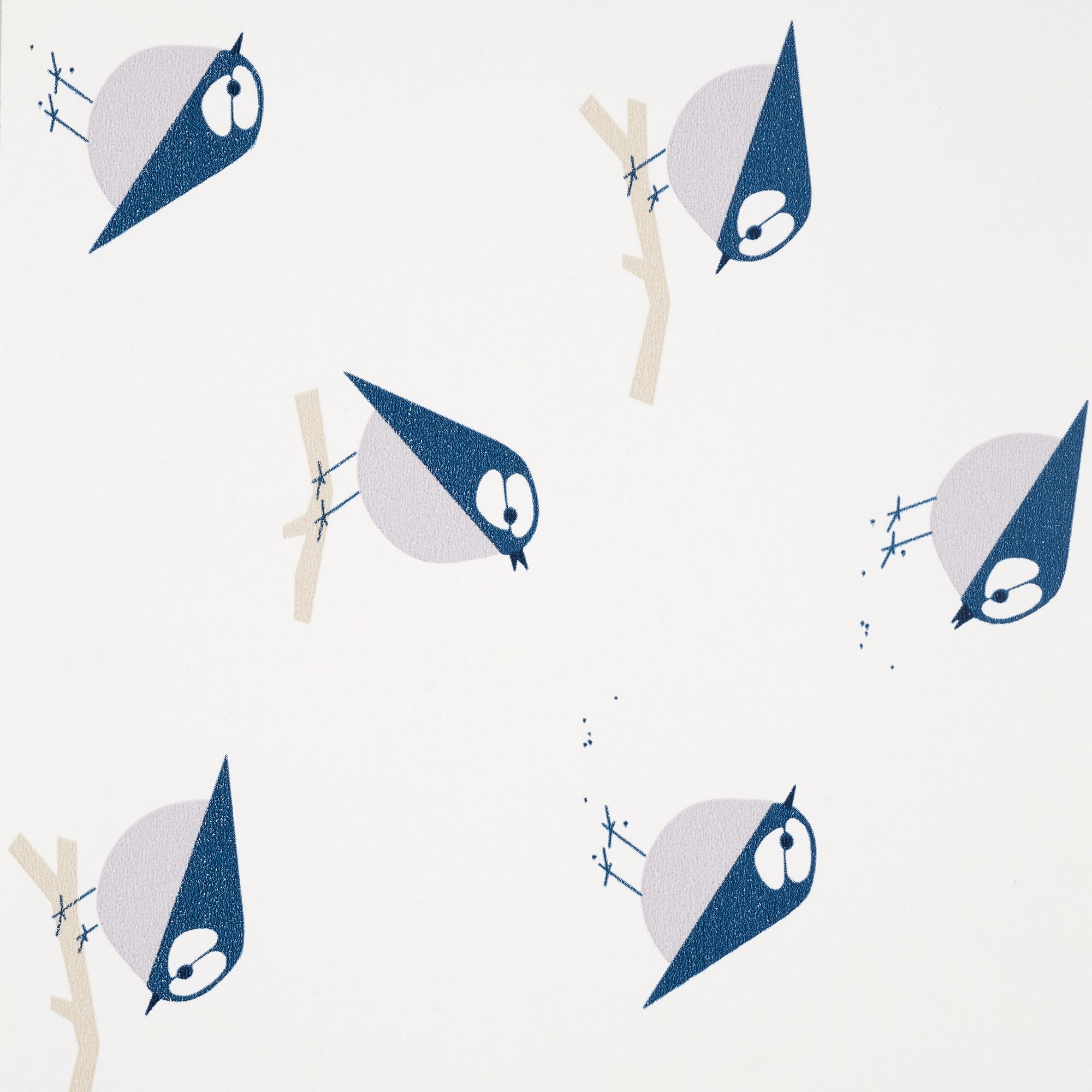 SYLVA - Frise imprimé mésange 5m