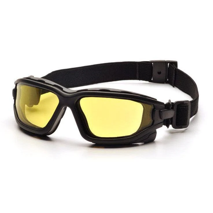 Pyramex I-Force Safety Glasses Black, Foam-Padded, with Amber Anti-Fog Lenses - Alvarez Pro Painting LLC