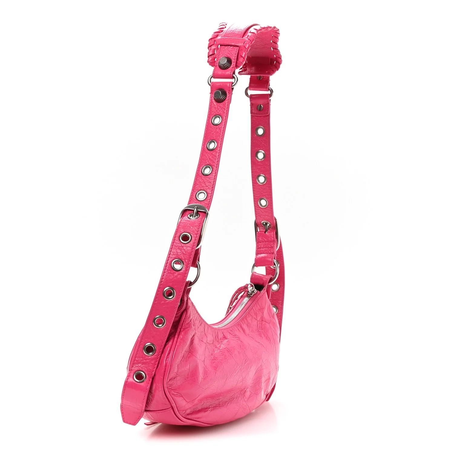 Agneau Arena Le Cagole Shoulder Bag XS Hot Pink - Top Club