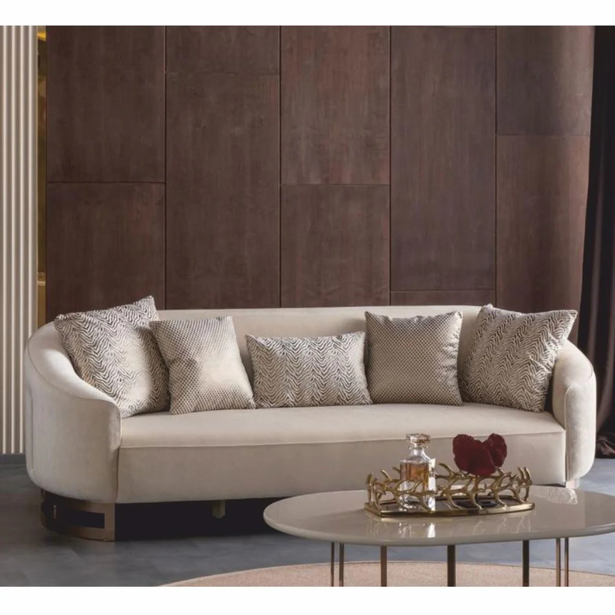 Luxury Sofa Gray / Bronze 250 cm - Hotel & Living Room Furniture
