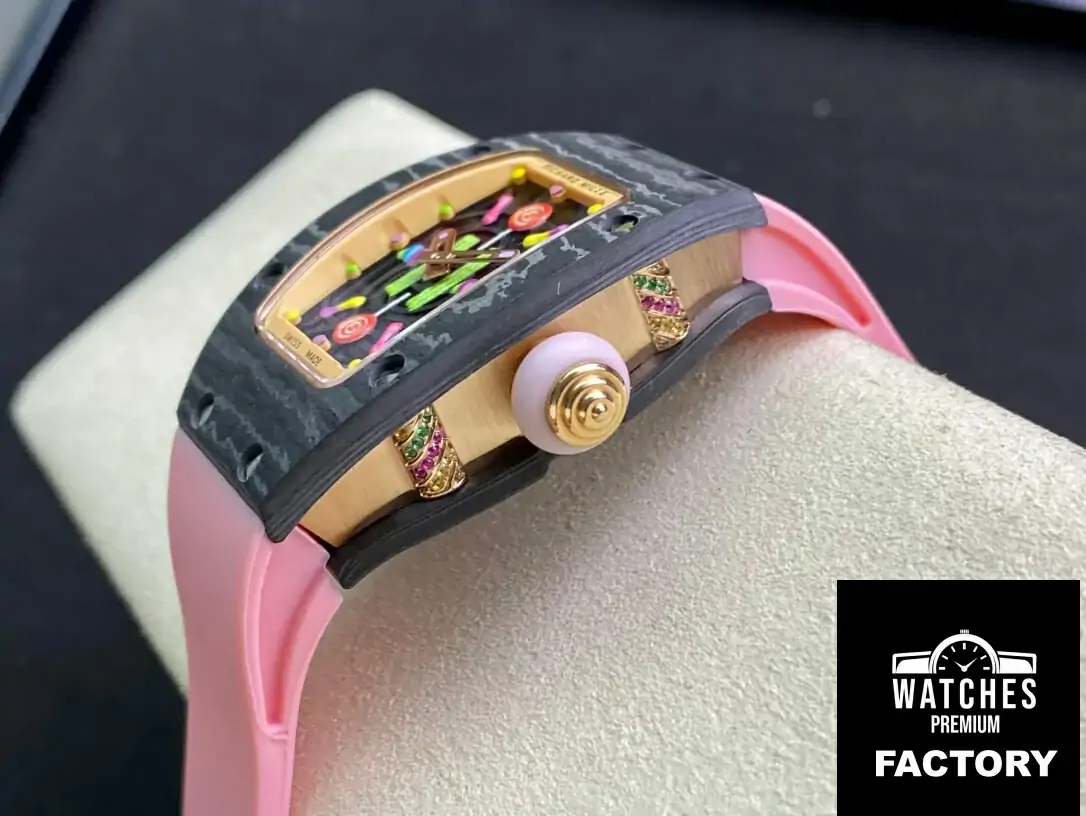 Richard Mille RM-07 Bon Bon RM Factory Pink Rubber Strap