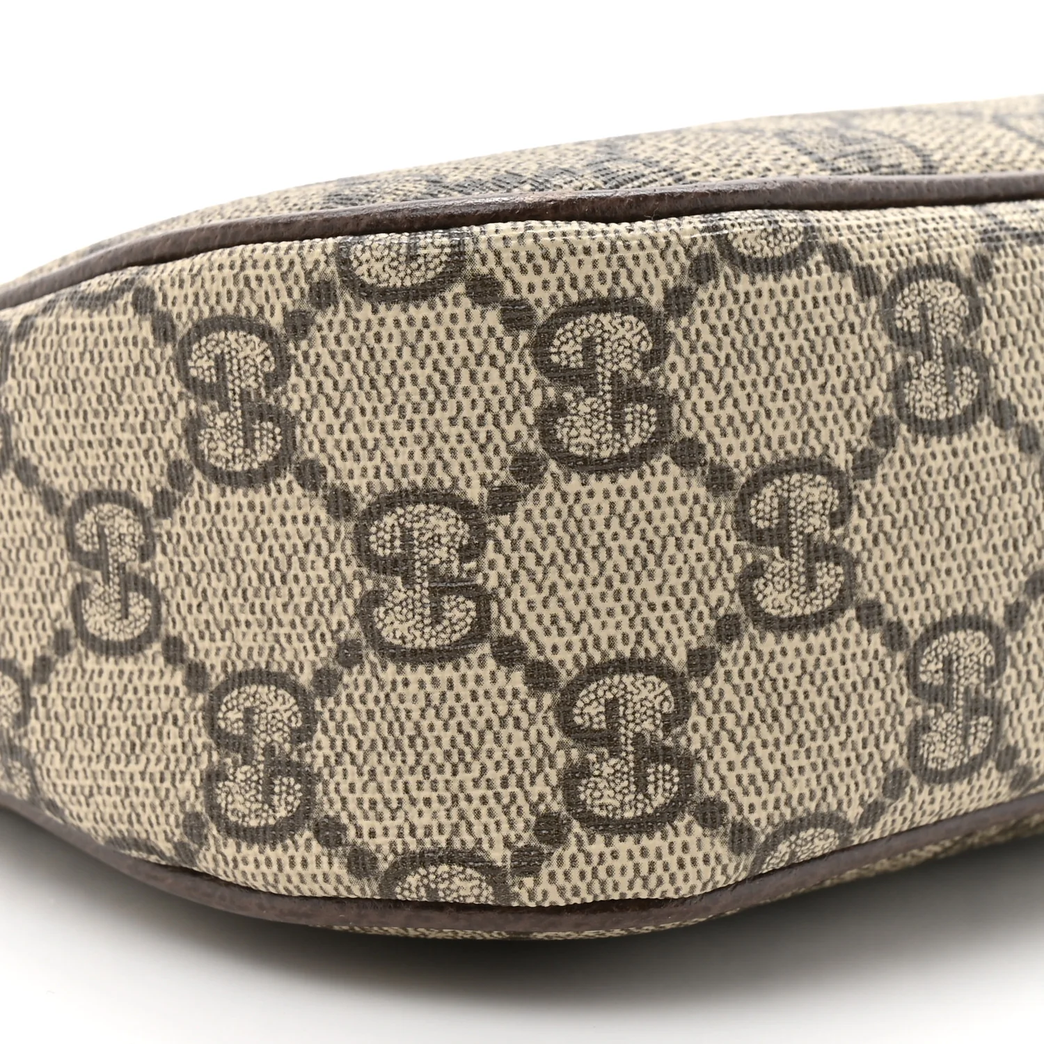 GG Supreme Monogram Textured Dollar Calfskin Web Small Ophidia GG Handbag Beige Ebony New Acero - Top Club