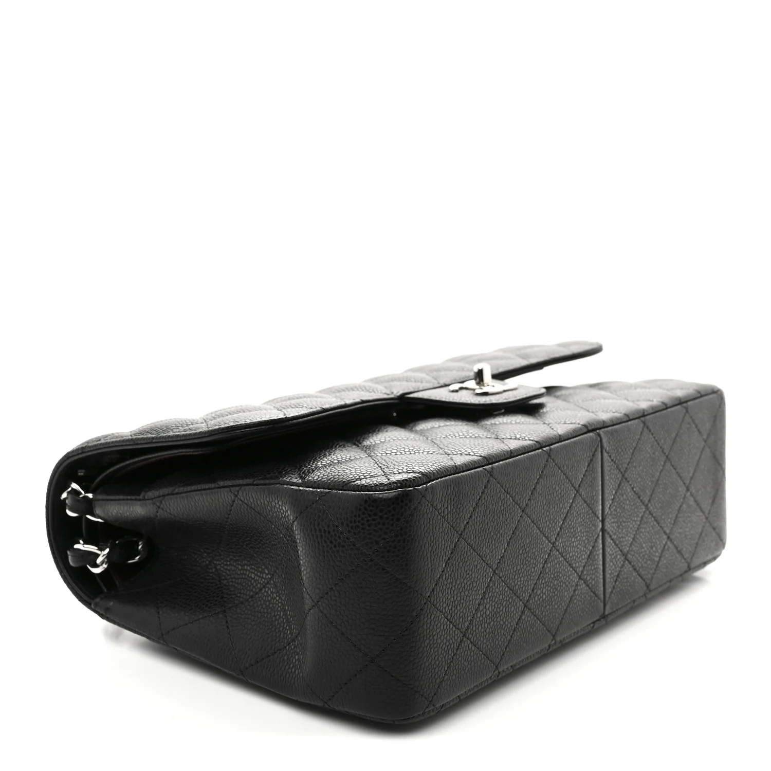 Caviar Quilted Jumbo Double Flap Black - Top Club