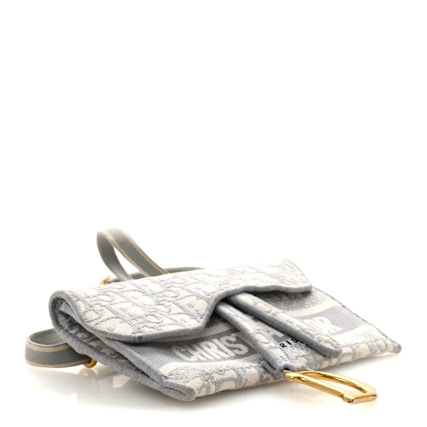 Oblique Slim Saddle Pouch Grey - Top Club
