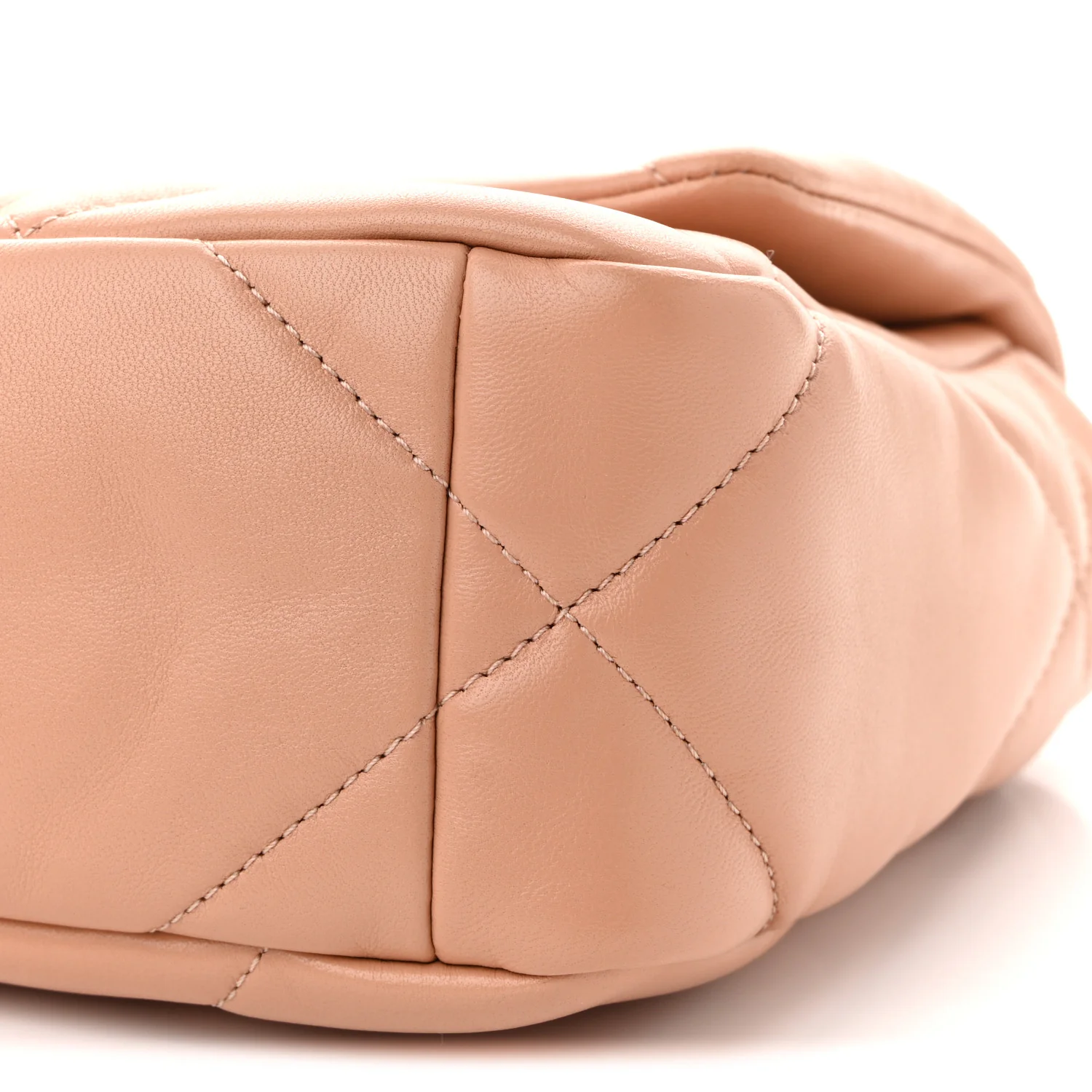 Lambskin Quilted Medium Chanel 19 Flap Beige - Top Club