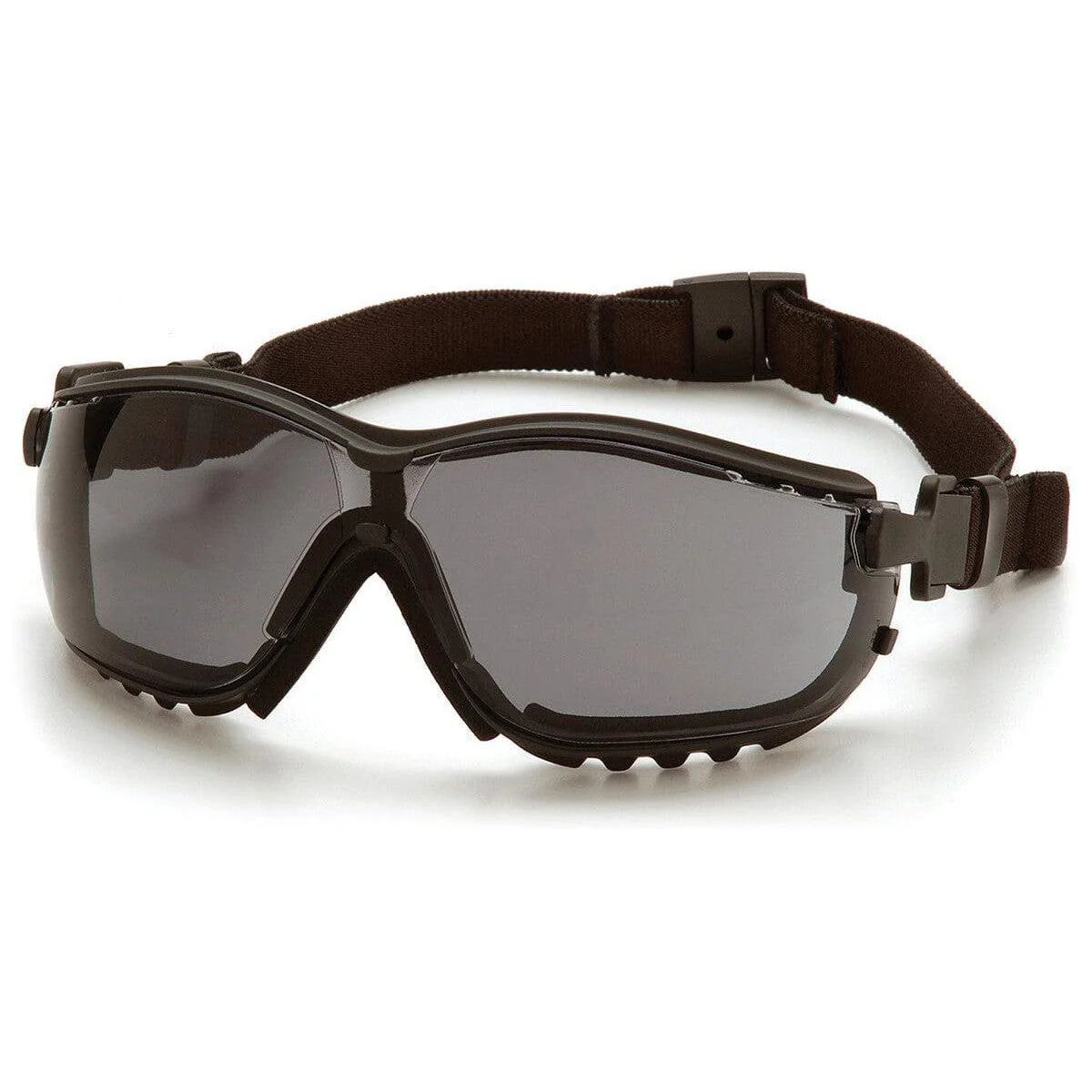 Pyramex V2G Safety Glasses/Goggles Black Frame Gray H2MAX Anti-Fog Lens - Alvarez Pro Painting LLC