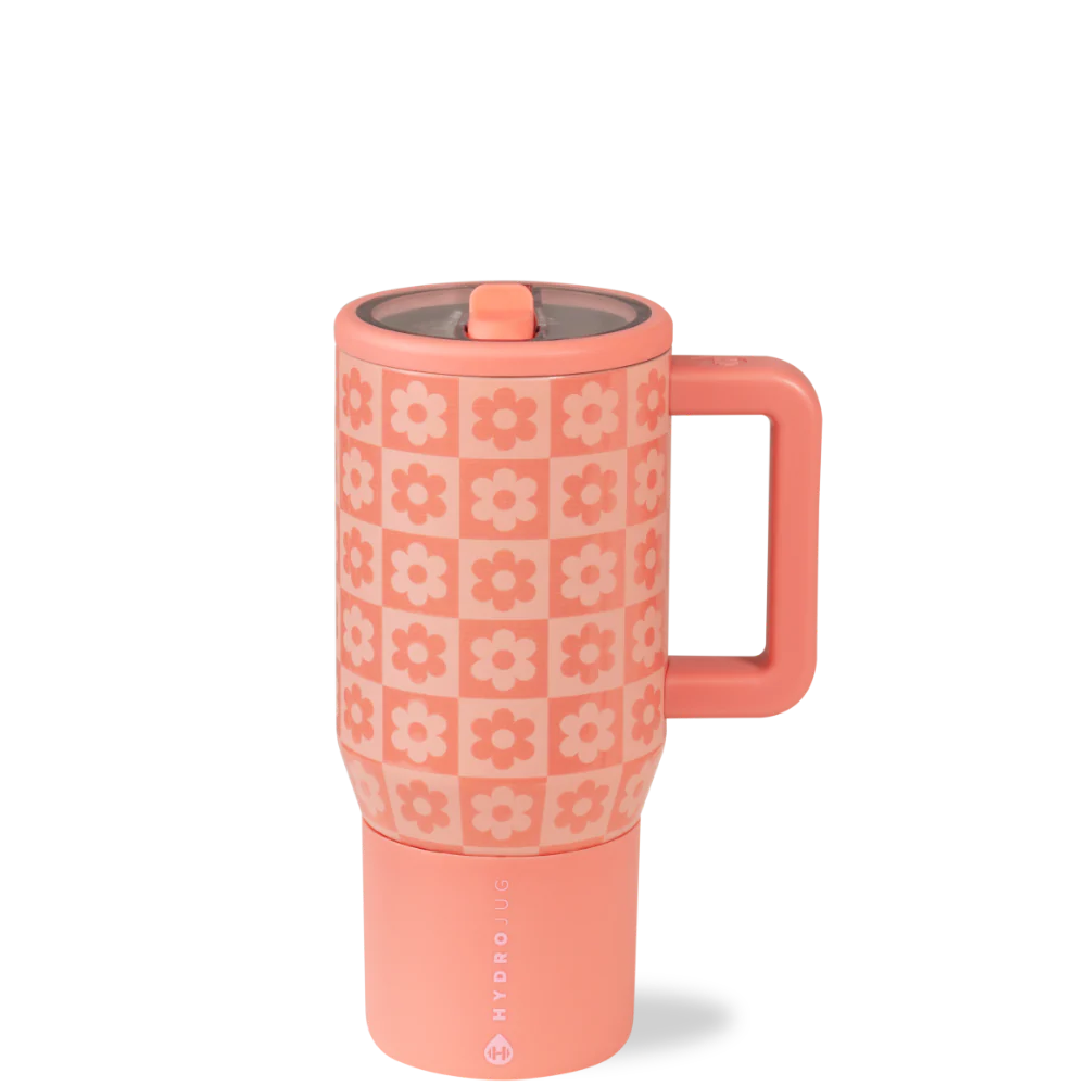 Traveler 20oz FreeSip® Stainless Steel Water Bottle - Daisy Checkers