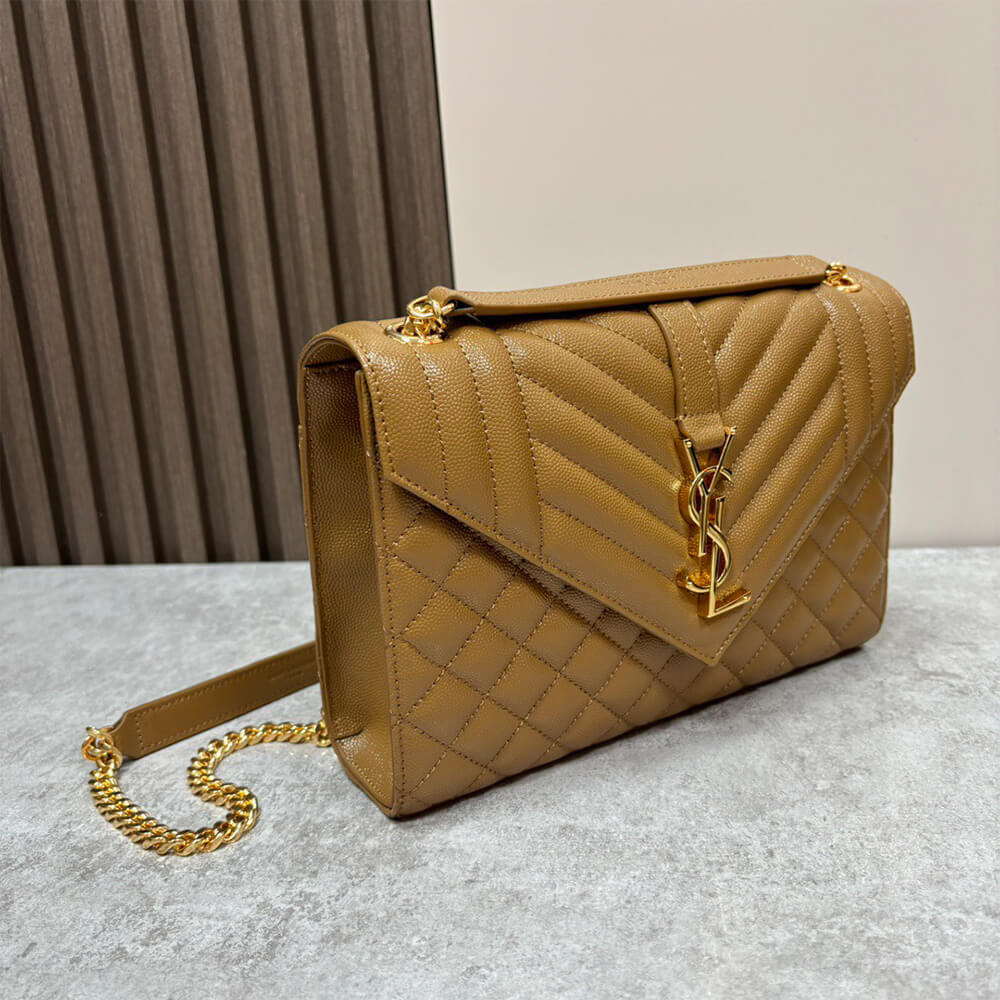 YSL envelope medium in grained leather - Top Club