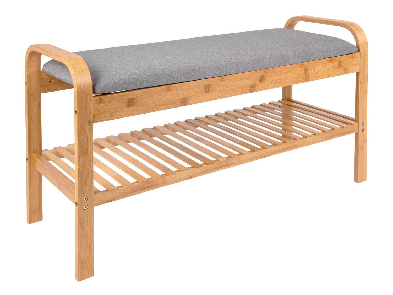 Bench Arch bamboo w. grey fabric