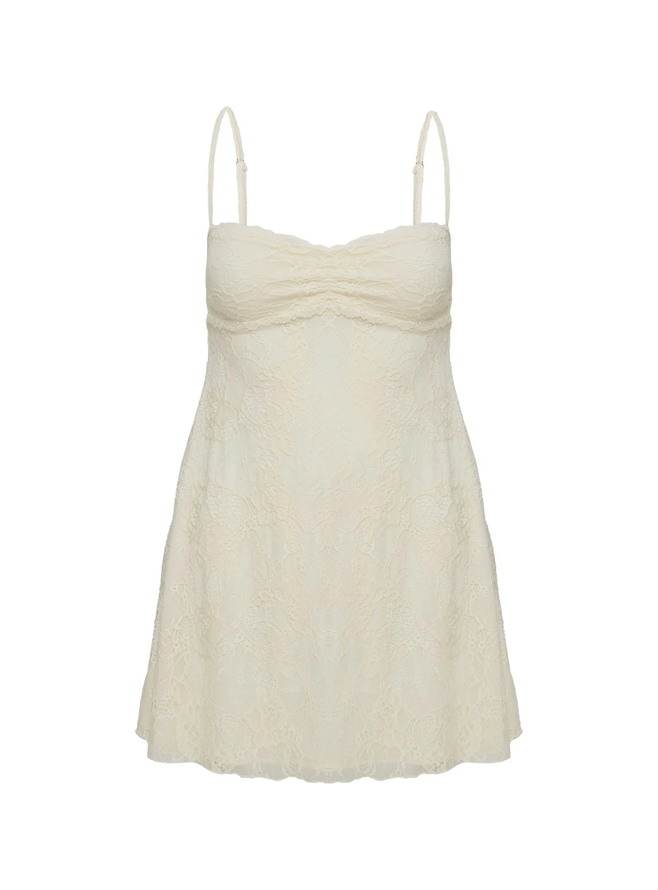 Cruel Summer Lace Mini Dress Cream