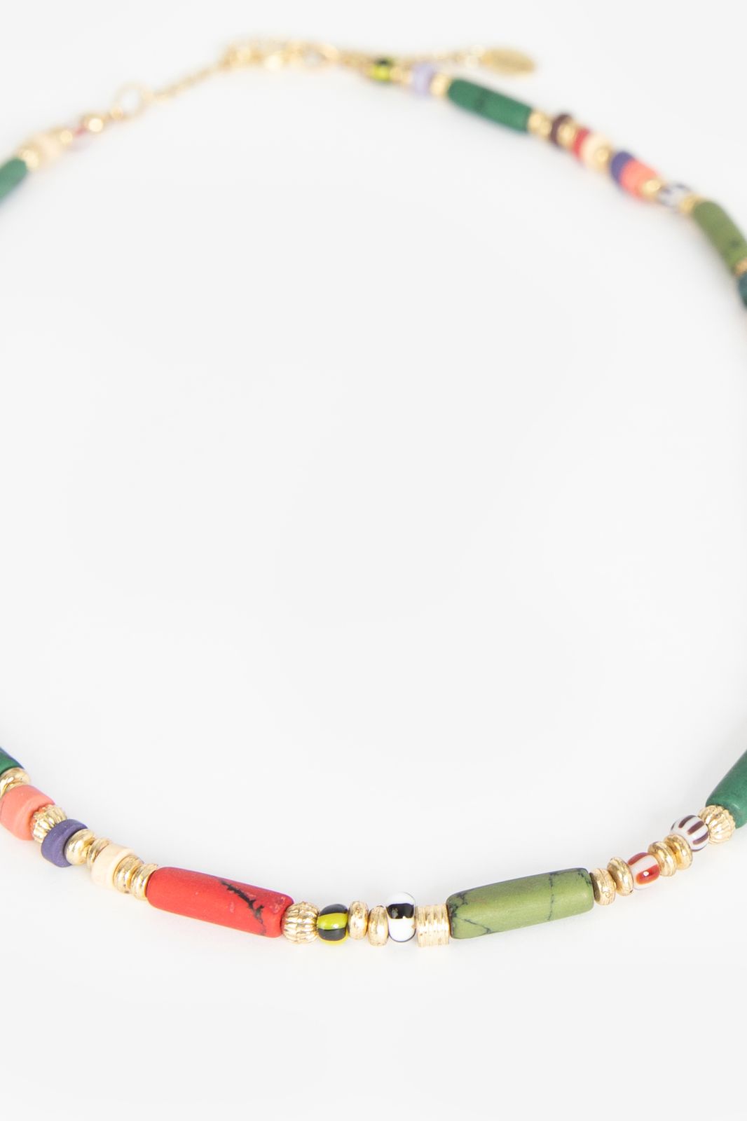 Korte ketting met multicolour kralen