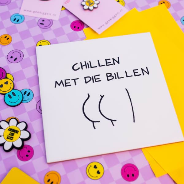 Wandtegel Chillen met die billen