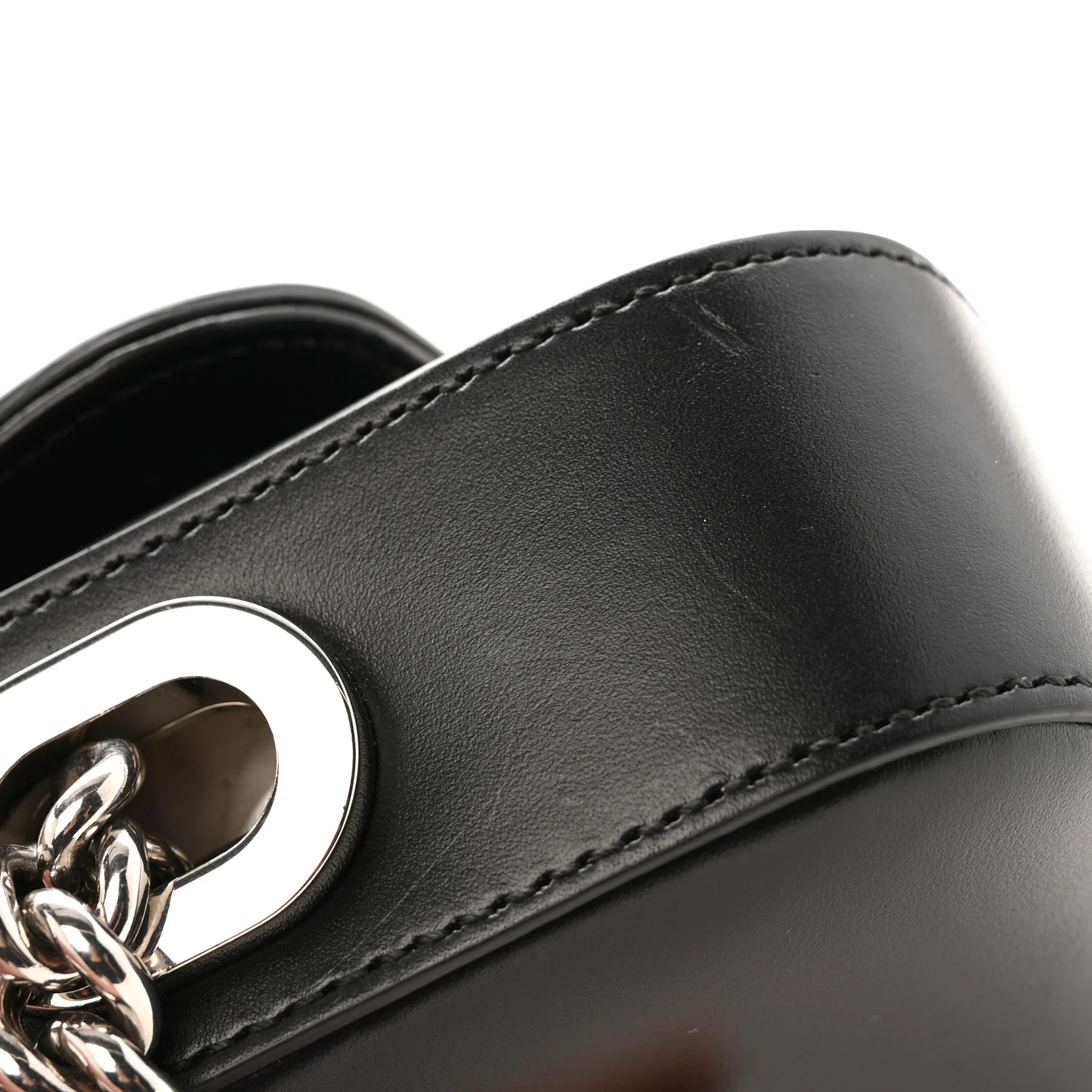 Senna Calfskin Petite GG Top Handle Shoulder Bag Black - Top Club