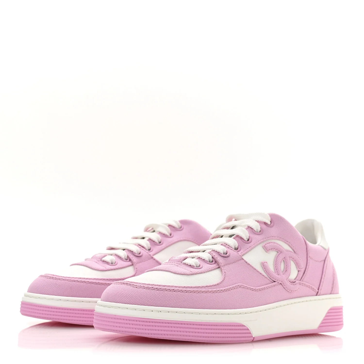 Cotton Sneakers 38 Pink White - Top Club