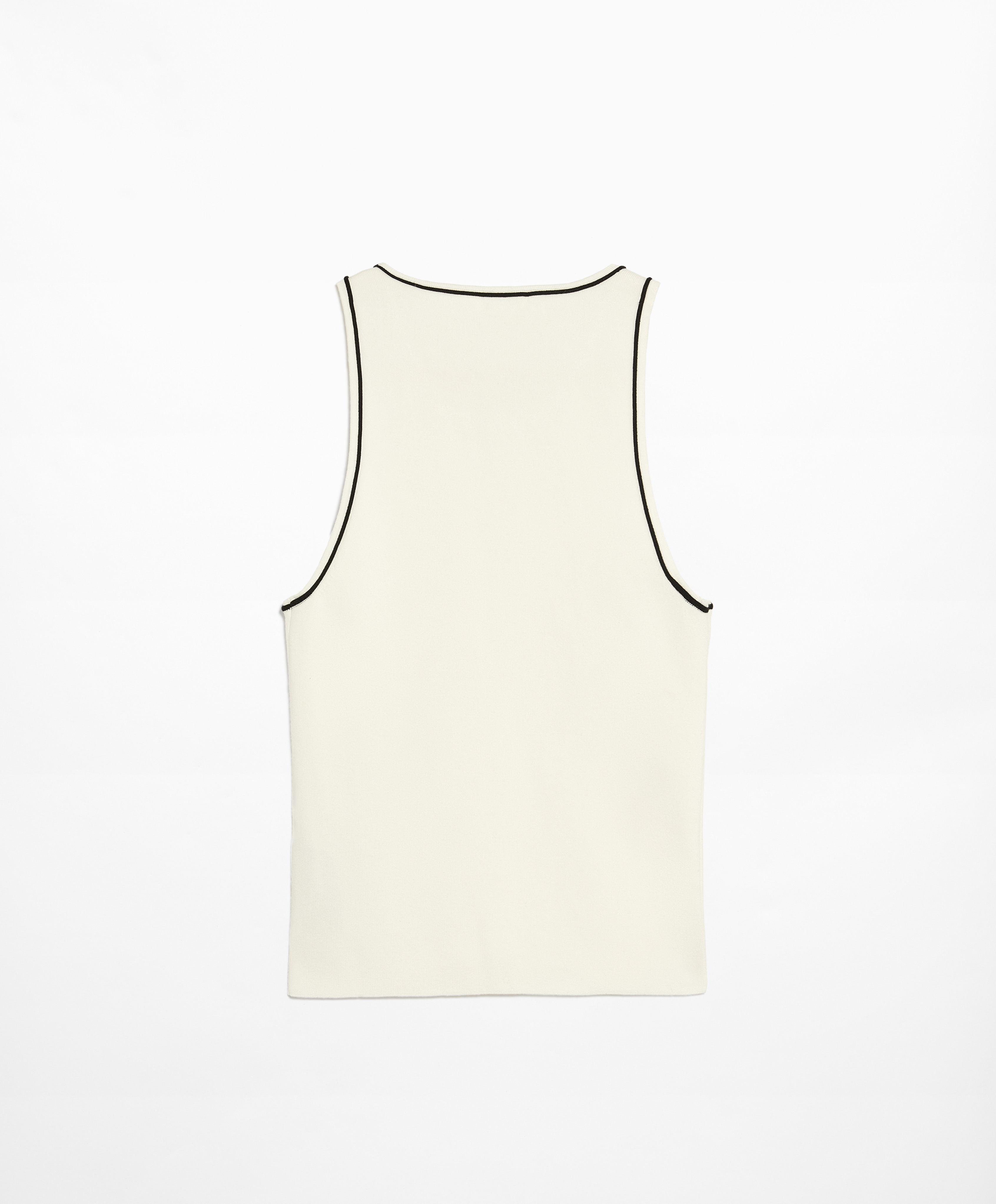 OYSHO Knit sleeveless top with contrast trim