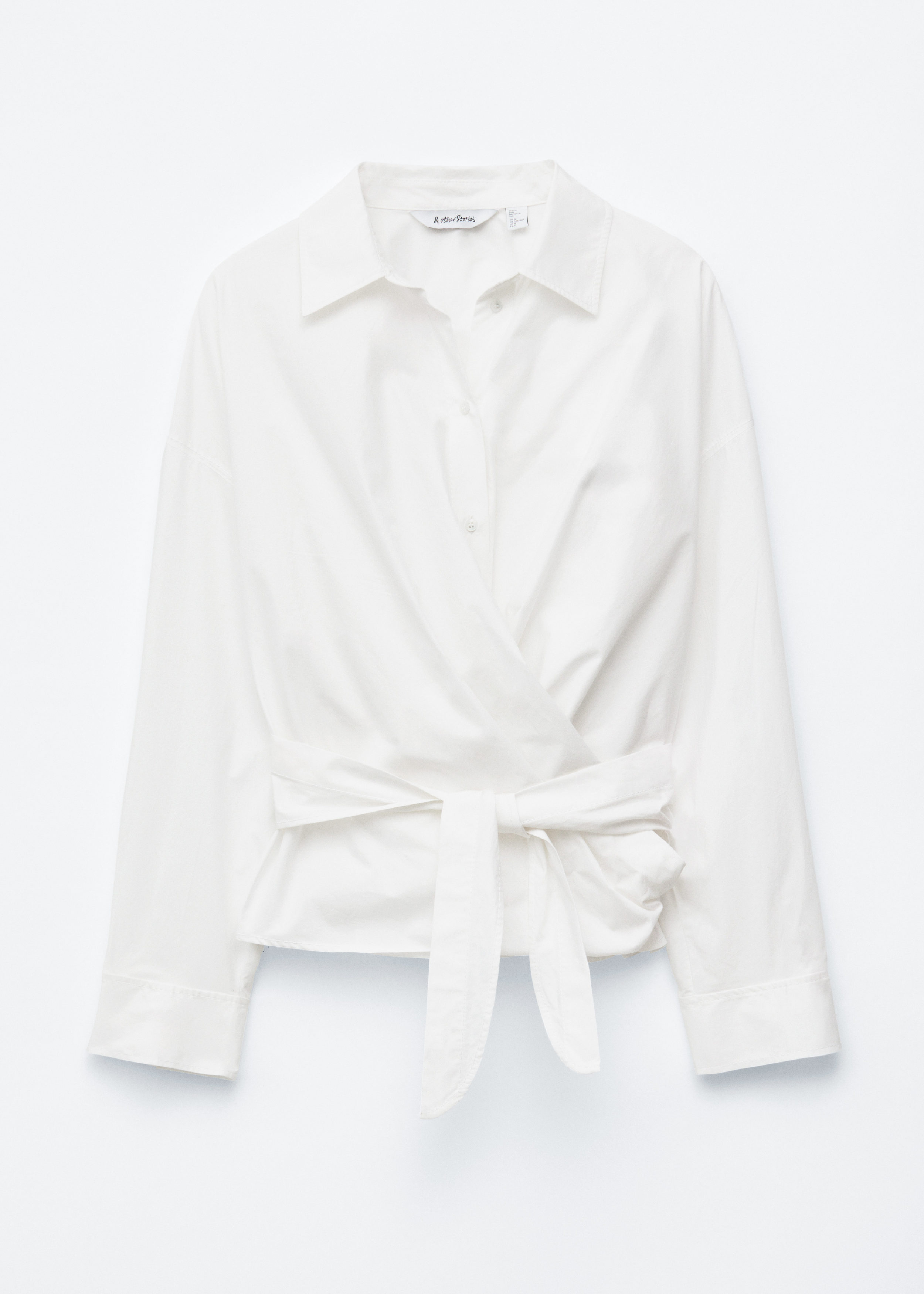 & Other Stories TIE-WAIST COTTON SHIRT