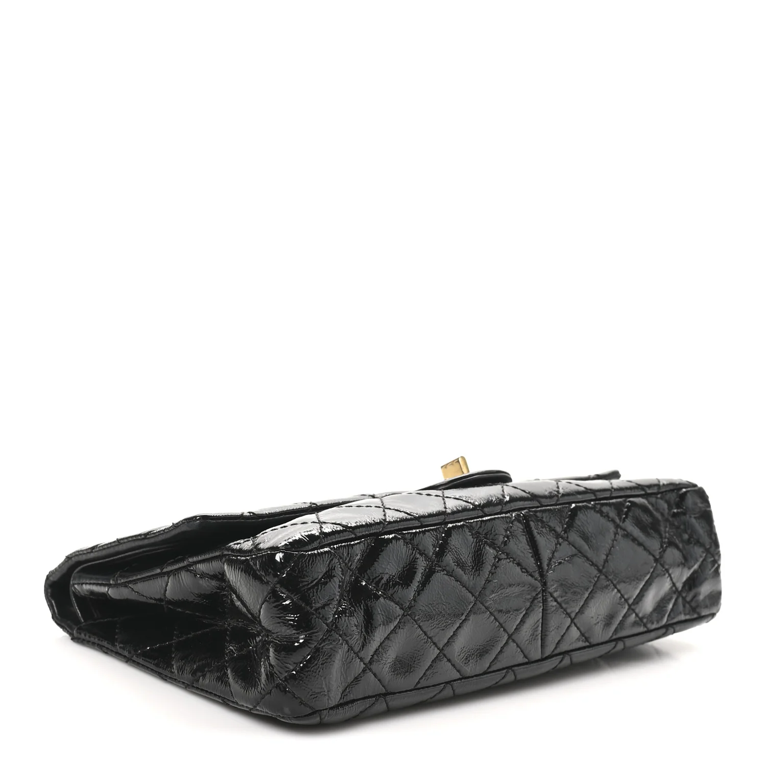 Distressed Patent Quilted 2.55 Reissue 226 Flap Black - Top Club