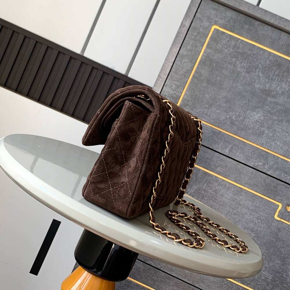 CHANEL Suede Classic Double Flap Handbag(HIGH-END GRADE) - Top Club