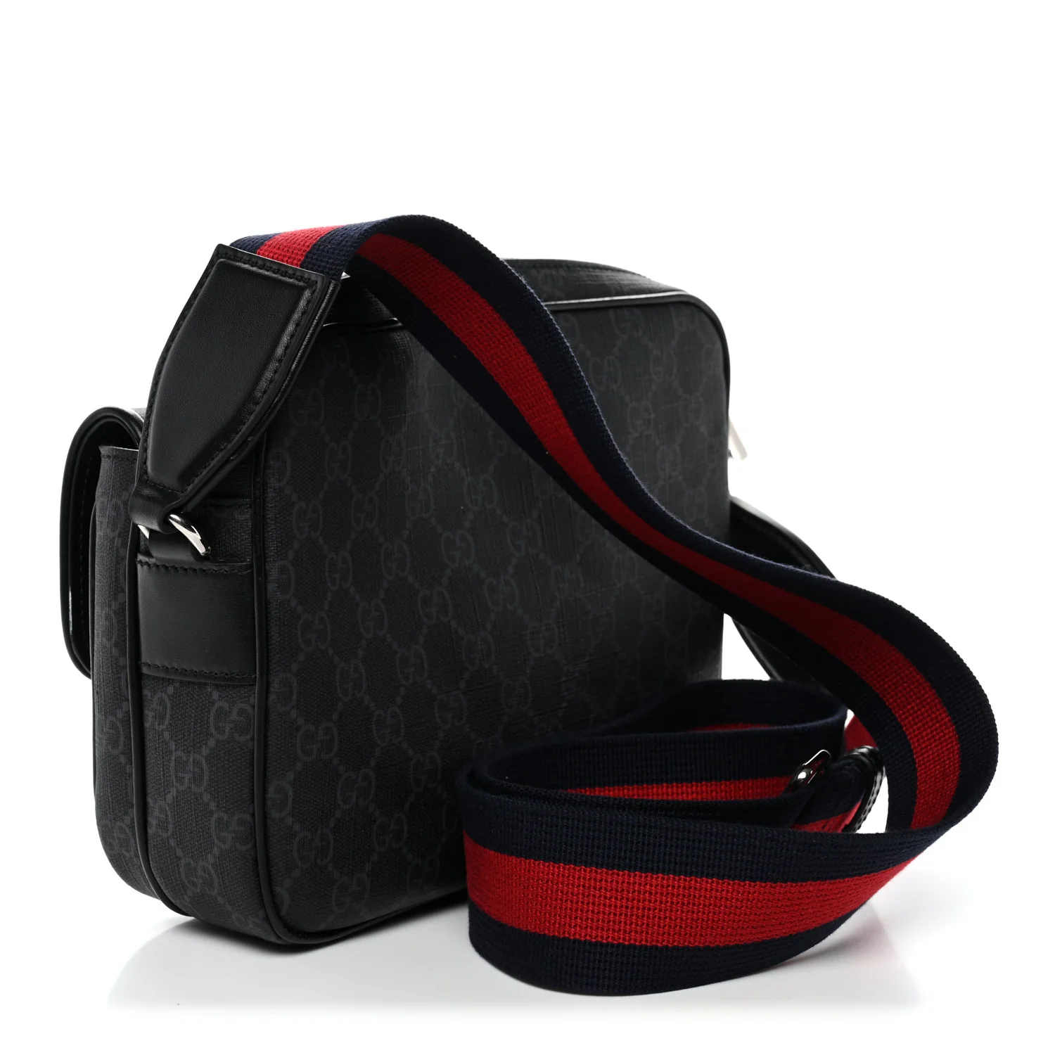 GG Supreme Monogram Small Crossbody Bag Black - Top Club