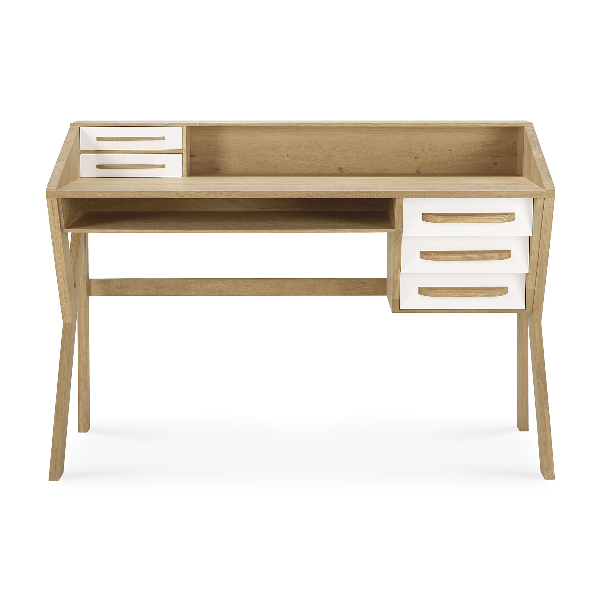 Oak Origami desk - cream