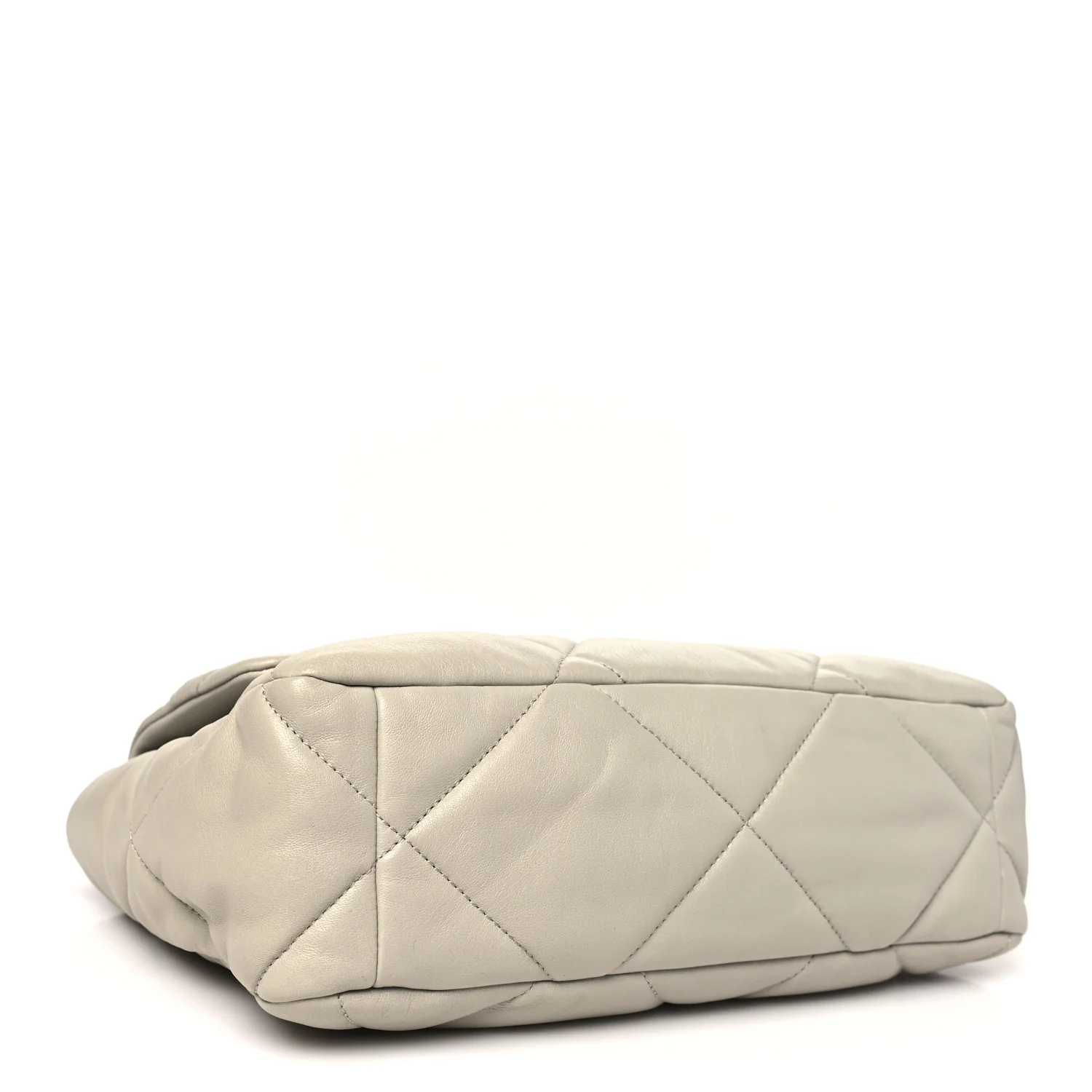 Lambskin Quilted Large Chanel 19 Flap Grey - Top Club