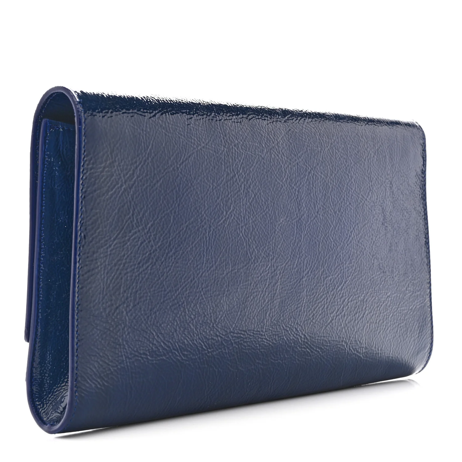 Textured Patent Monogram Large Belle De Jour Clutch Royal Blue - Top Club