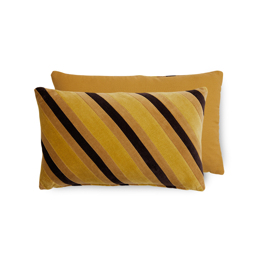 Sierkussen Striped velvet Honey 50x30 cm