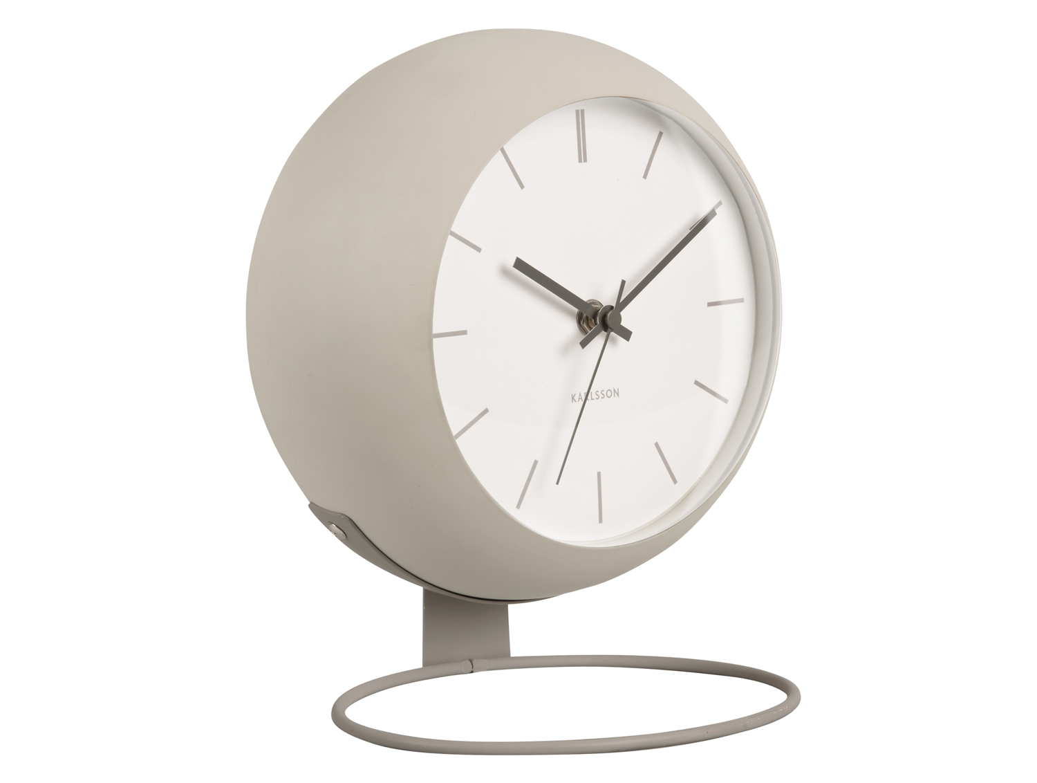 Table clock Nirvana Globe warm grey