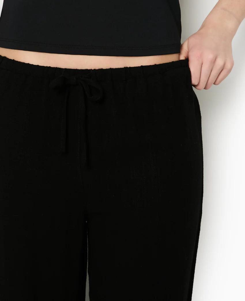 Pimkie Pantalon large et droit avec taille élastiquée