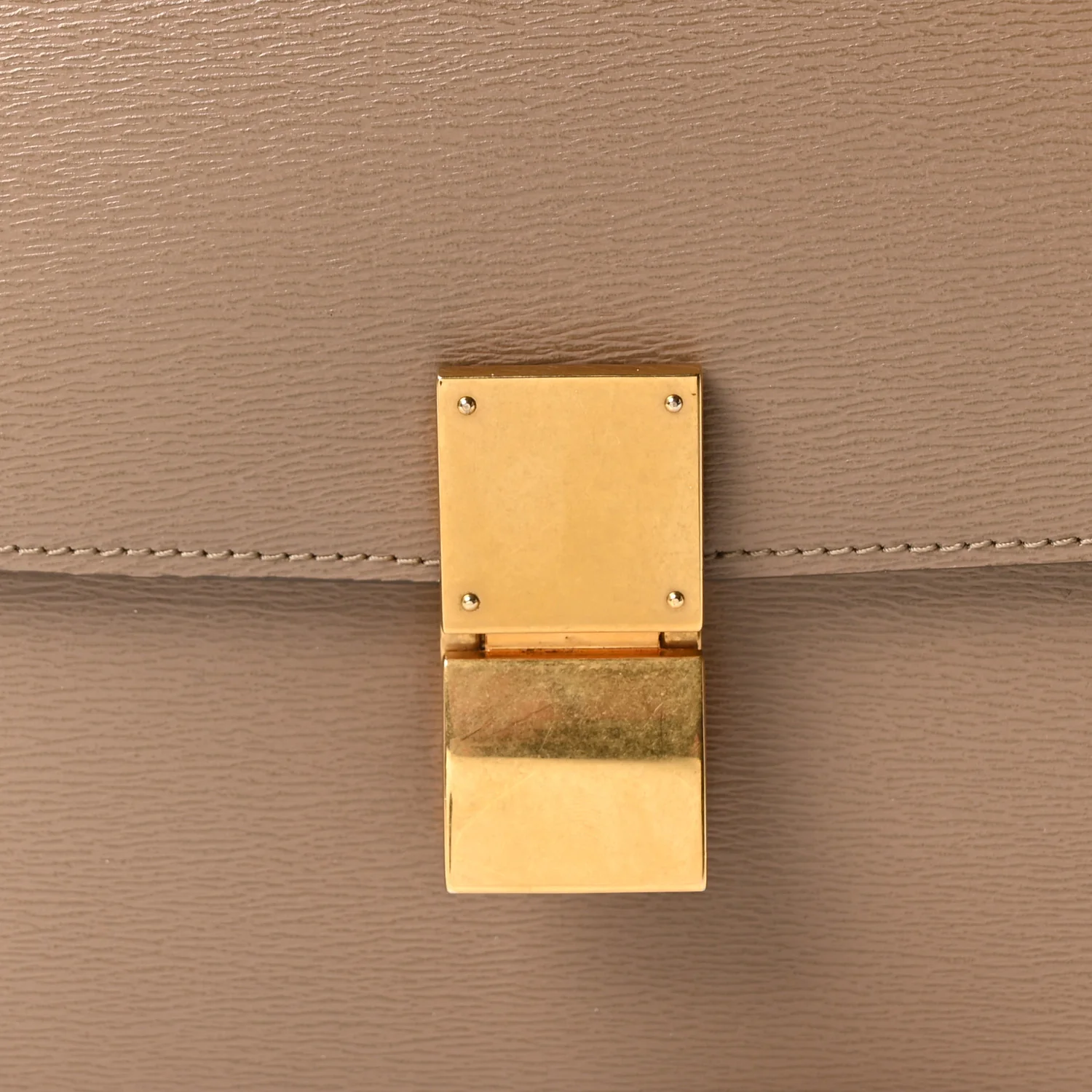 Liege Calfskin Medium Classic Box Flap Bag Taupe - Top Club