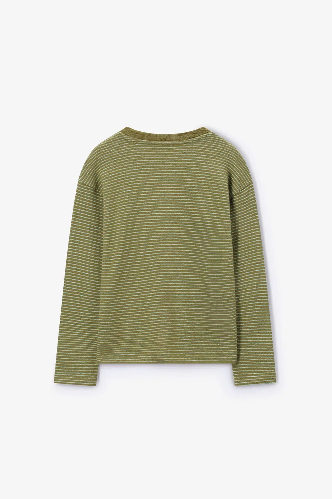 Donkergroene gestreepte longsleeve