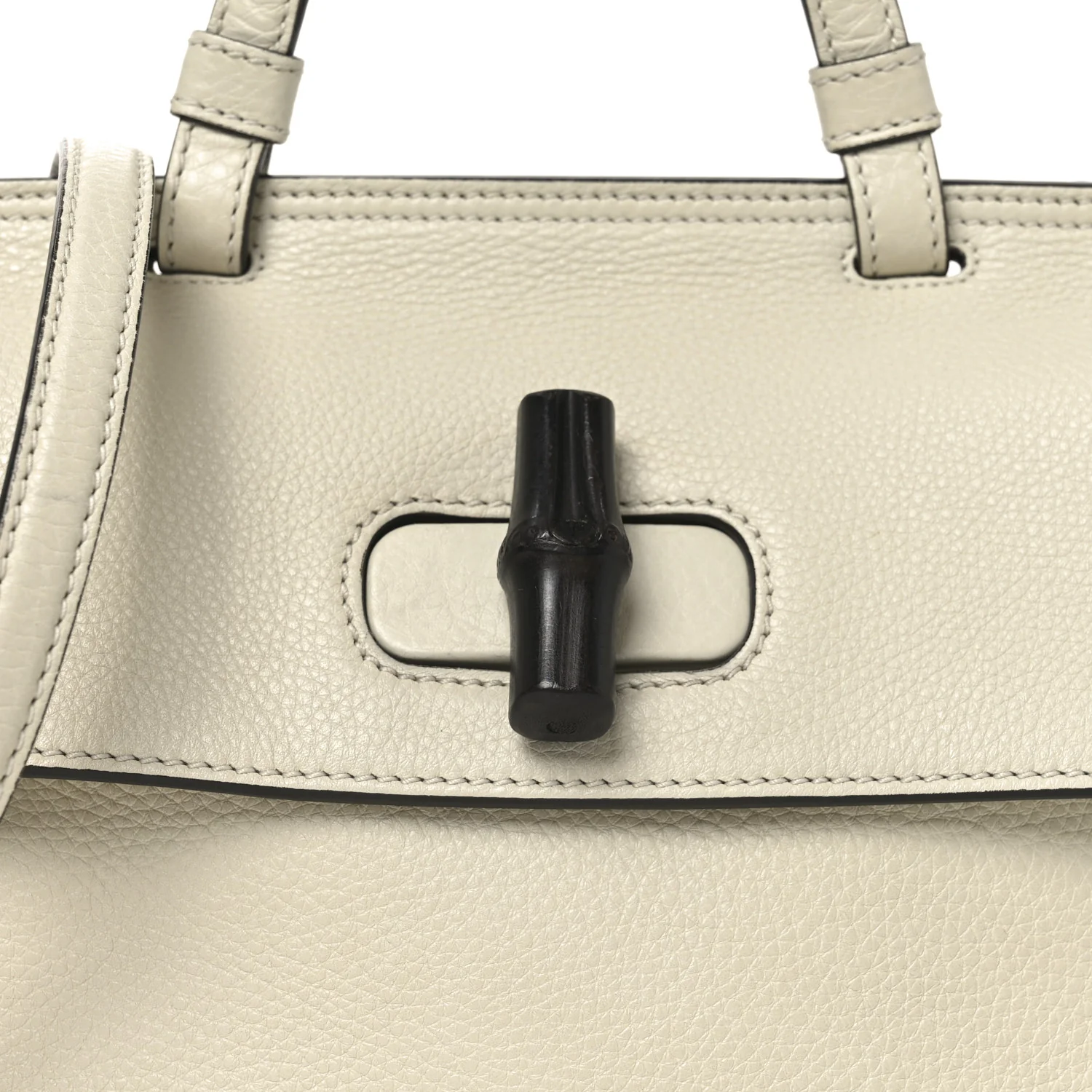 Cellarius Calfskin Small Bamboo Daily Top Handle Bag Mystic White - Top Club