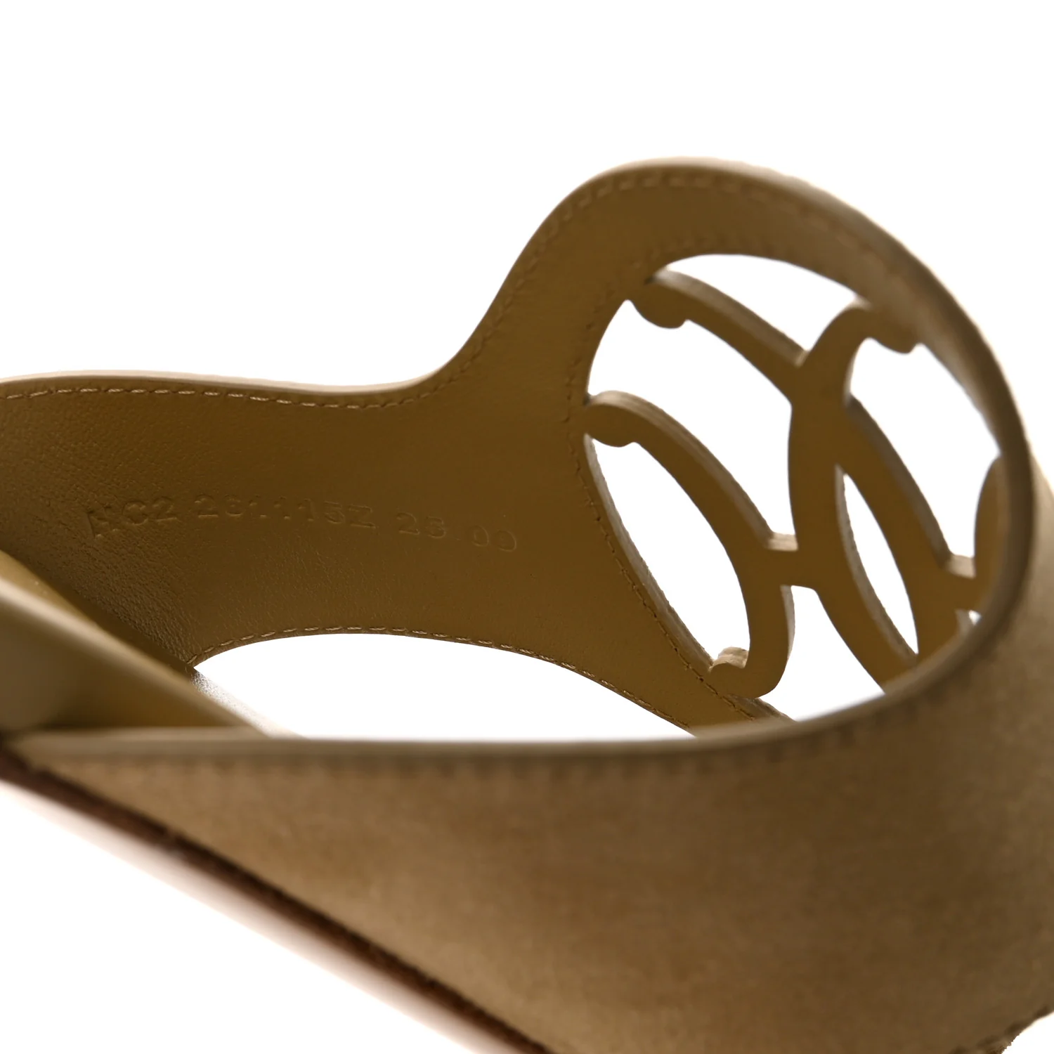 Suede Goatskin Womens Mage Sandals 38.5 Beige Albatre - Top Club