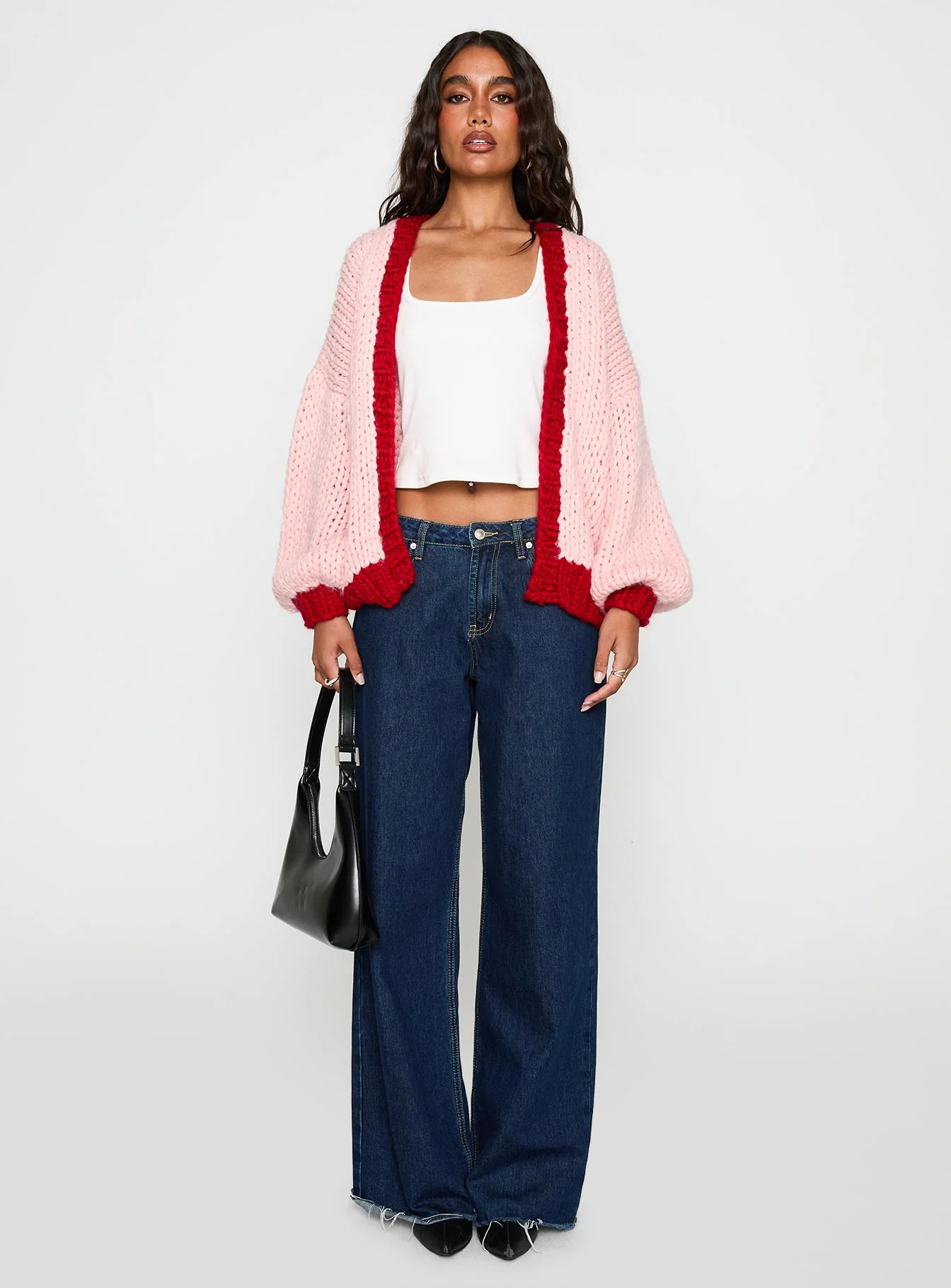 Lester Knit Cardigan Pink / Red
