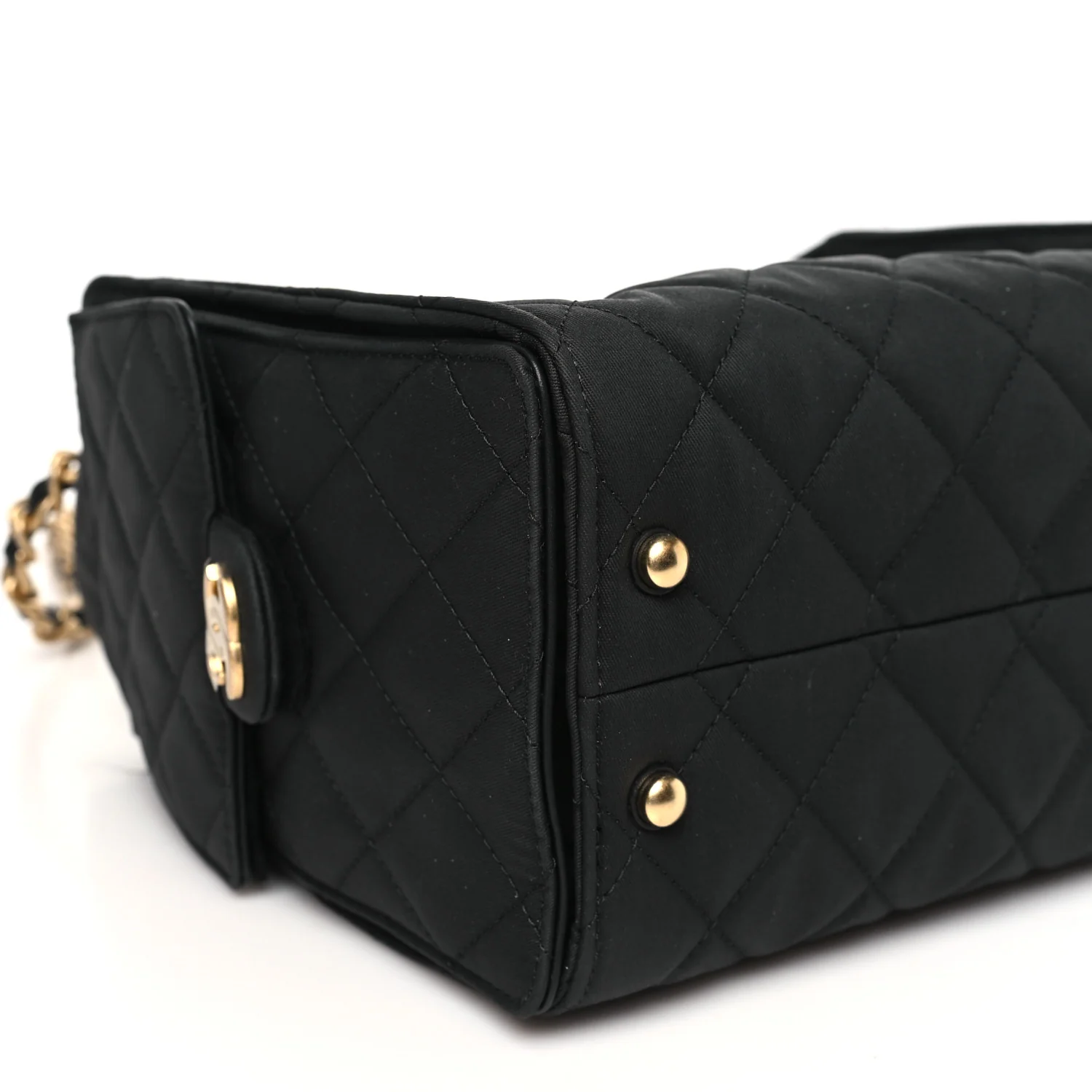 Canvas Quilted Small Chanel 25 Handbag Black - Top Club