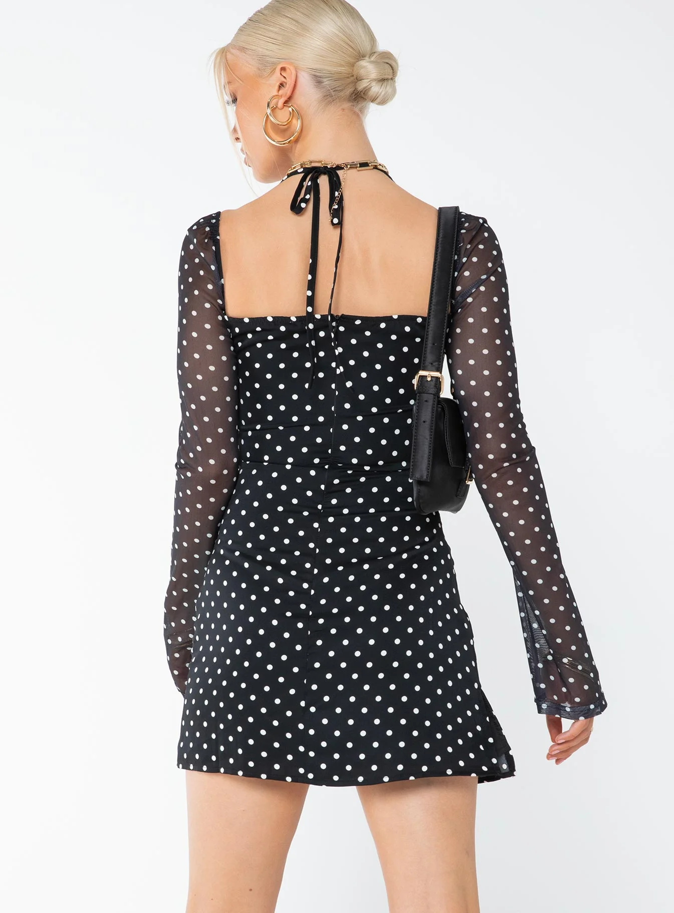Dyer Mini Dress Black / Polka Dot