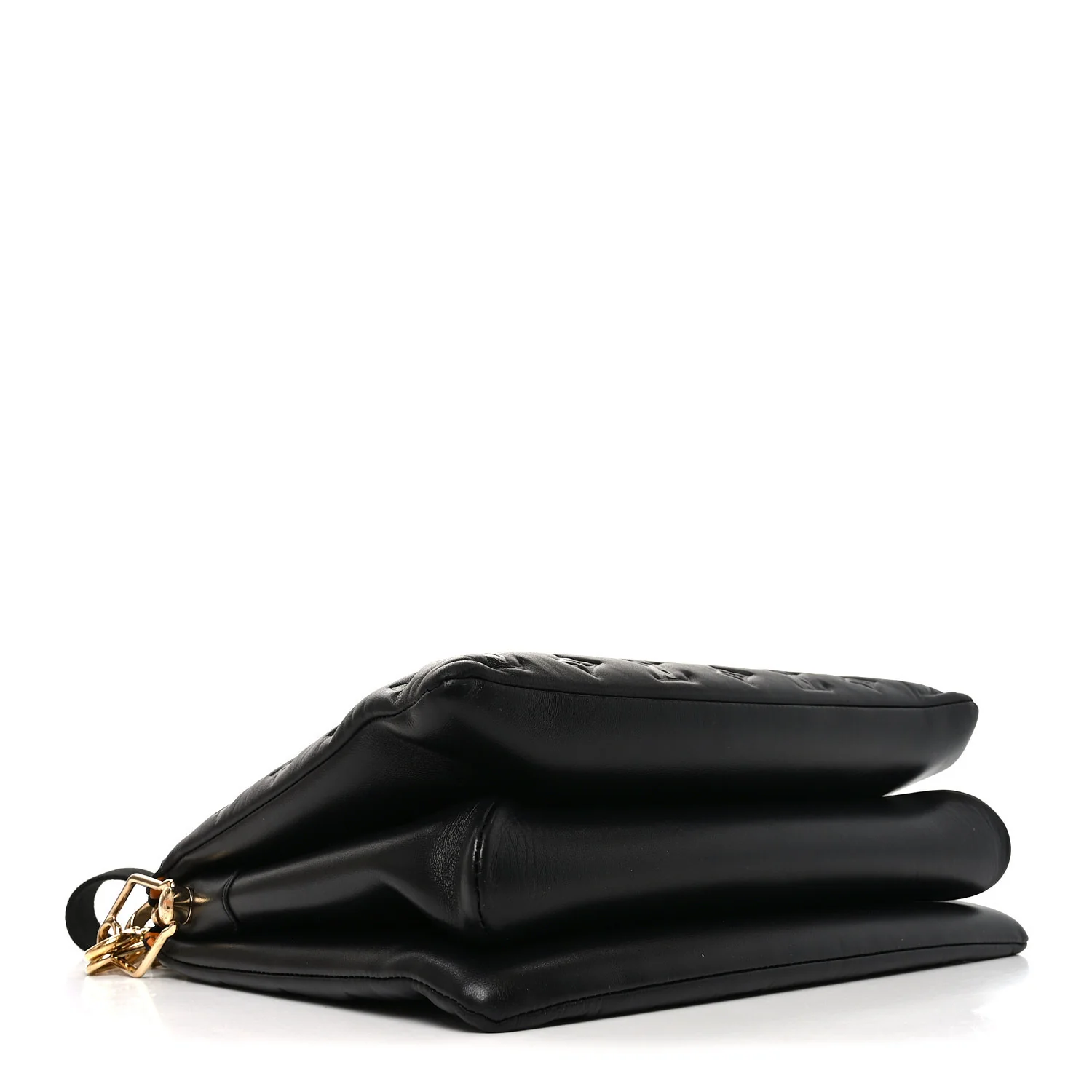 Lambskin Embossed Monogram Coussin MM Black - Top Club